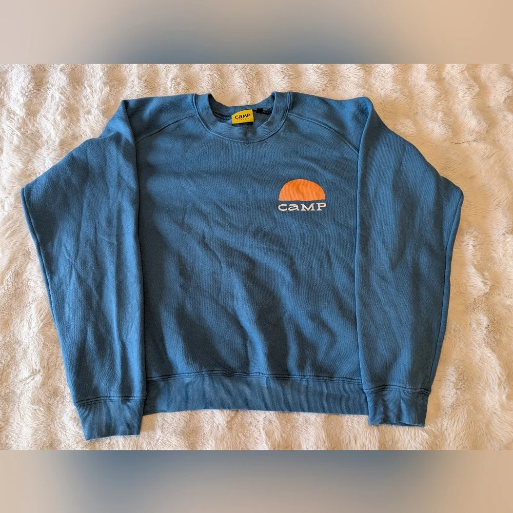 Blue Women's Crew Neck Sweater - Picture 2 of 6